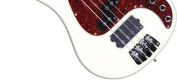 Solid body electric bass Sandberg                       California VM 4-String (White Dots, RW) - Highgloss Creme
