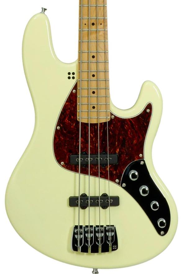 Solid body electric bass Sandberg                       California TT Short Scale 4-String (MN) - Highgloss Creme