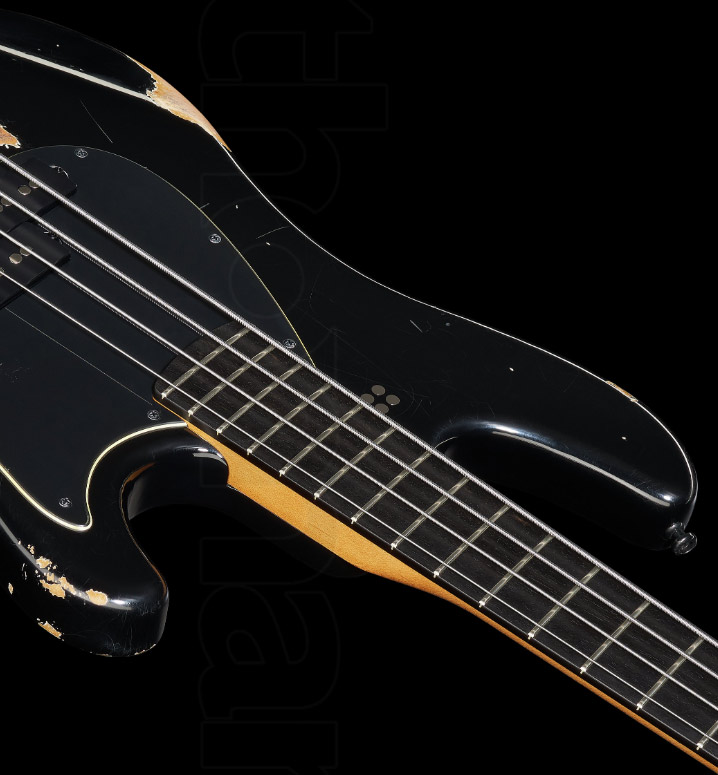 Sandberg Oliver Riedel California Vm4 Signature All Active Eb - Black Hardcore Aged - Solid body electric bass - Variation 3