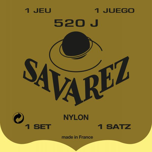 Savarez Jeu De 6 Cordes Classic 520j Savarez Nylon Jaune Tension Tres Forte - Nylon guitar strings - Main picture
