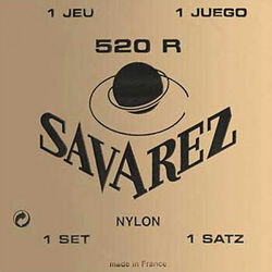 Nylon guitar strings Savarez Classic 520R Carte Rouge Tension Forte - Set of strings