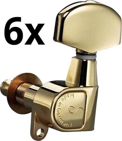 Schaller M6 Mini Guitar Tuners 3x3 Gold - - Tuning machine - Variation 1