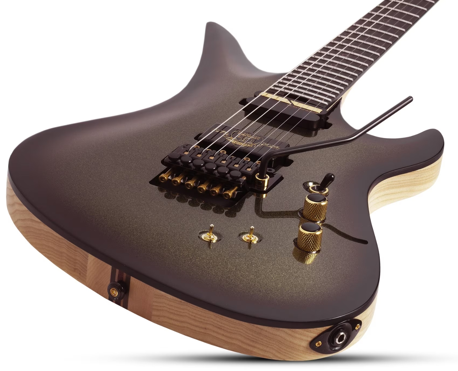 Schecter Avenger Fr-s 50th Ann. 2h Sustainiac Fr Eb - 50th Gold Burst - Metal electric guitar - Variation 2