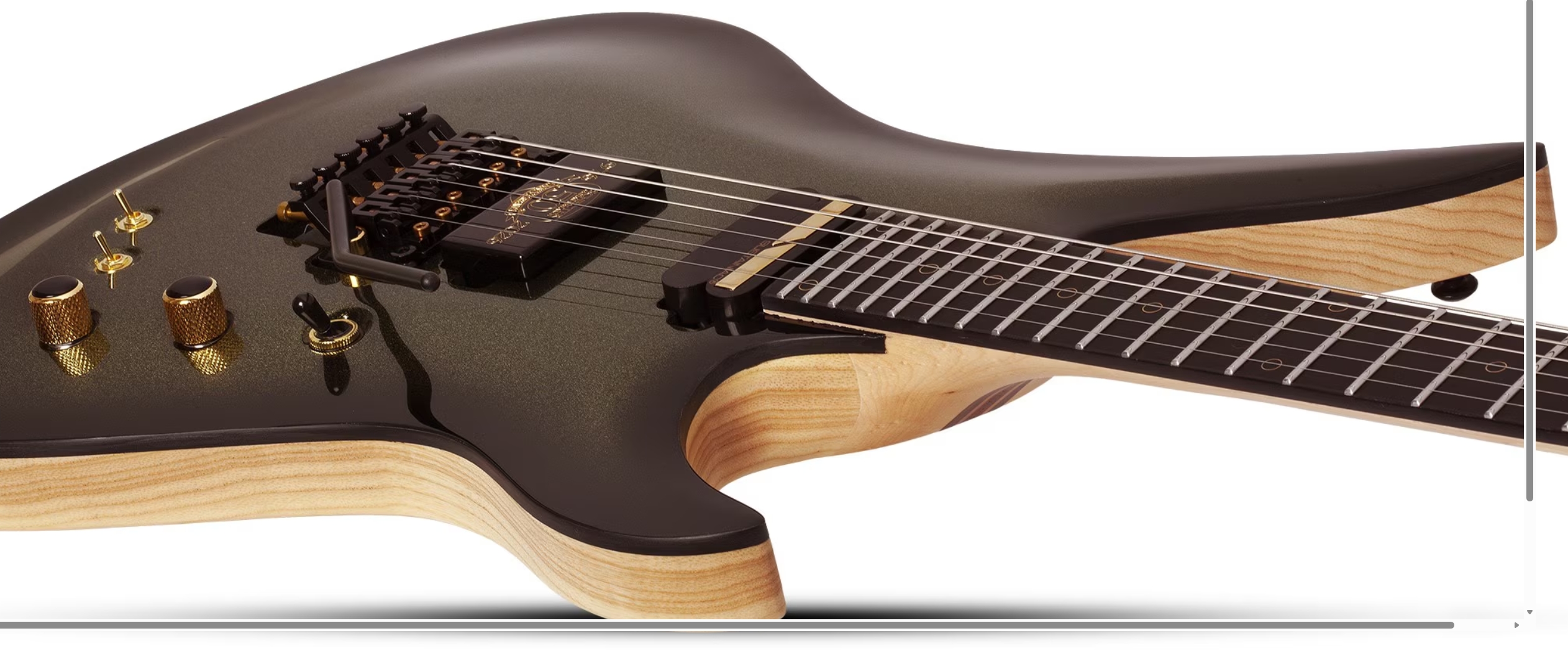 Schecter Avenger Fr-s 50th Ann. 2h Sustainiac Fr Eb - 50th Gold Burst - Metal electric guitar - Variation 3