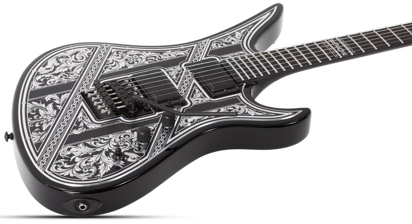 Schecter Avenger Pryzm Palladium 2h Fishman Fluence Modern Fr Eb - Gloss Black - 7 string electric guitar - Variation 1