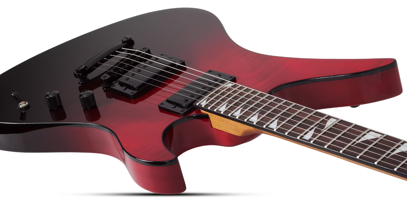 Schecter Avenger Standard 2h Ht Rw - Blood Burst - Metal electric guitar - Variation 2