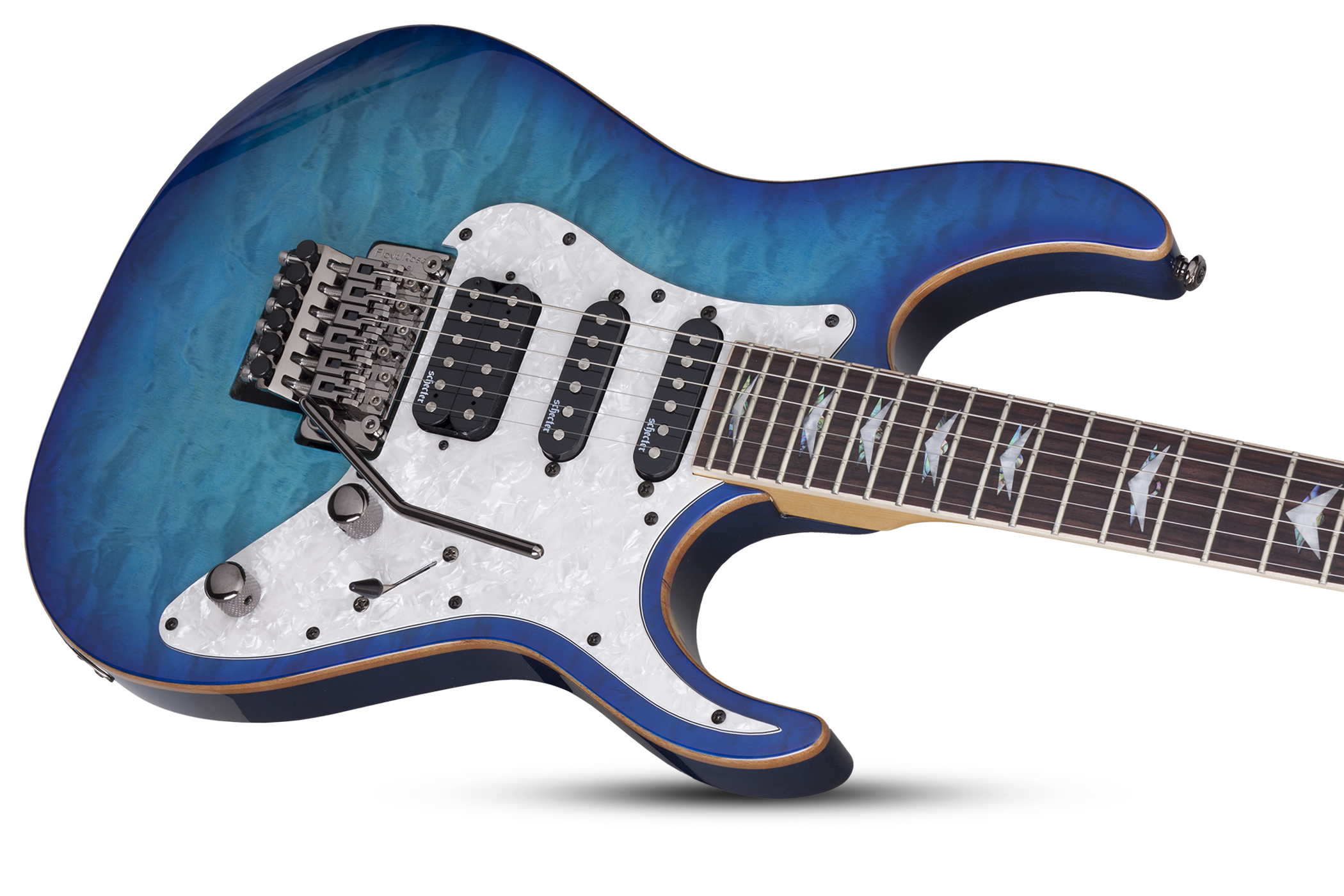 Schecter Banshee-6 Fr Extreme Hh Rw - Ocean Blue Burst - Str shape electric guitar - Variation 2