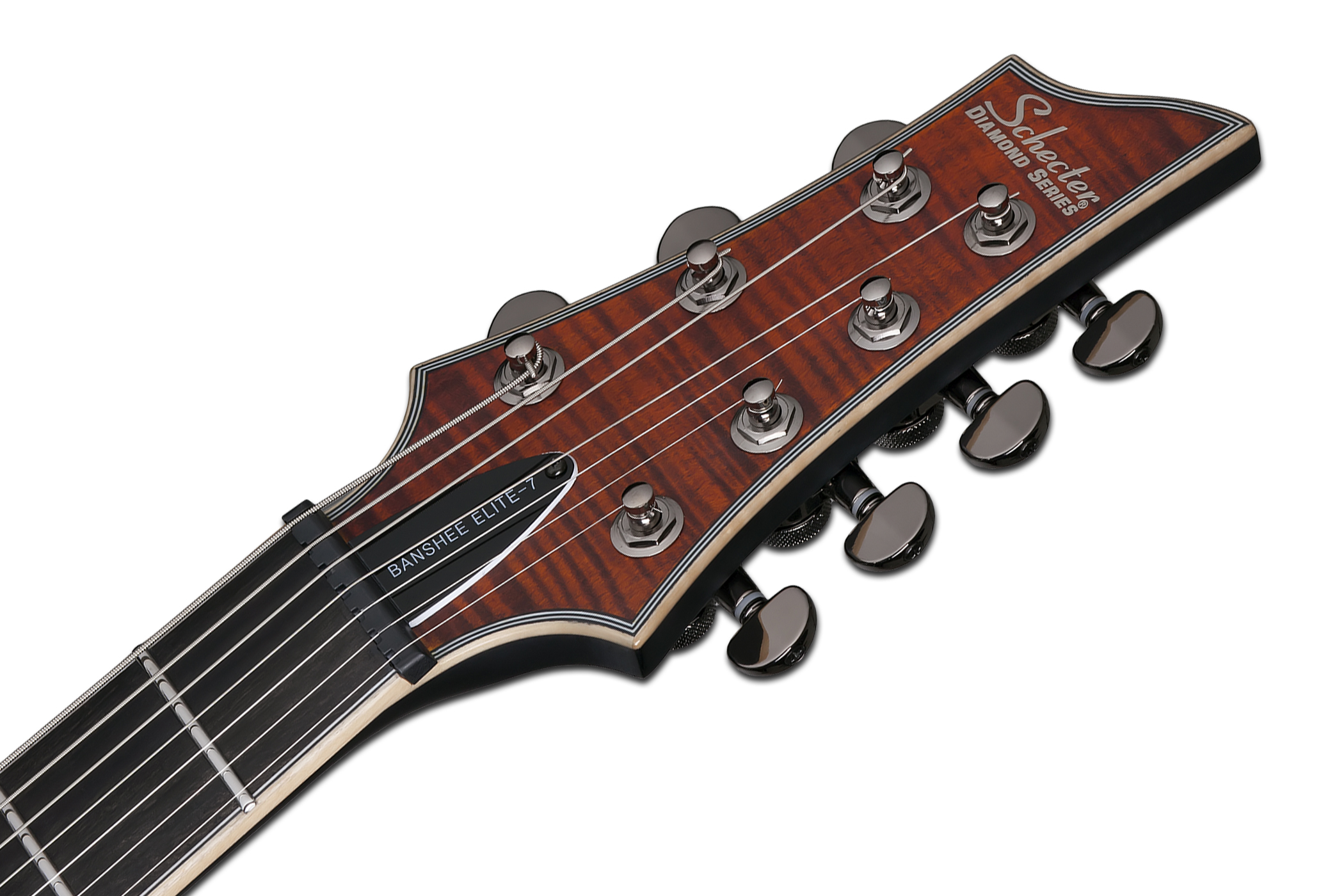 Schecter Banshee Elite-7 7c 2h Ht Eb - Cat's Eye Pearl - 7 string electric guitar - Variation 4