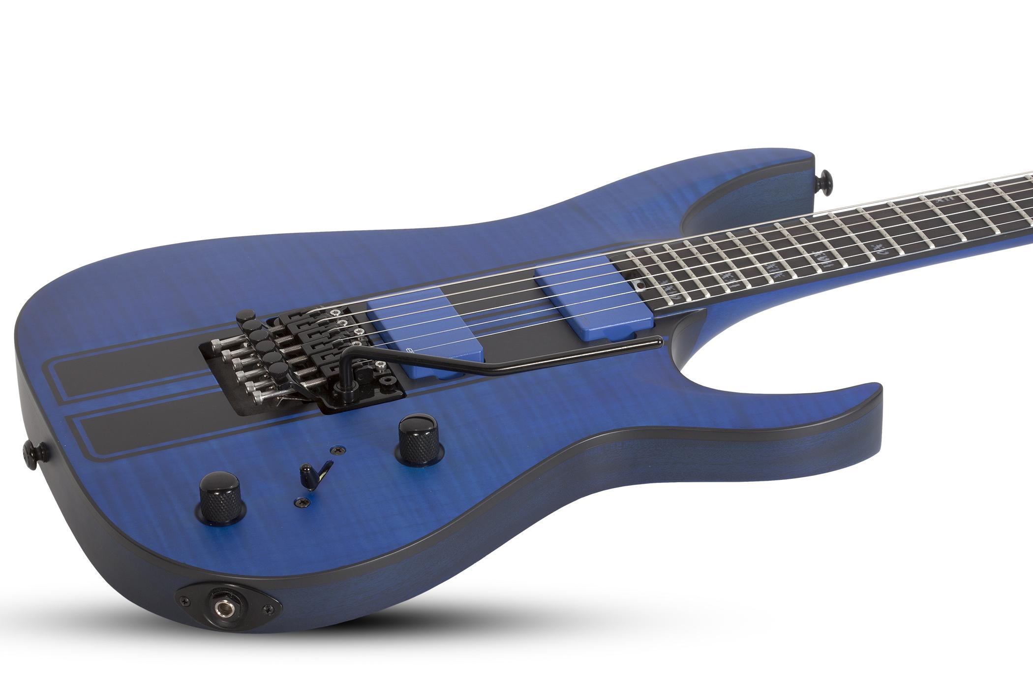 Schecter Banshee Gt Fr 2h Emg Eb - Satin Trans Blue - Str shape electric guitar - Variation 1