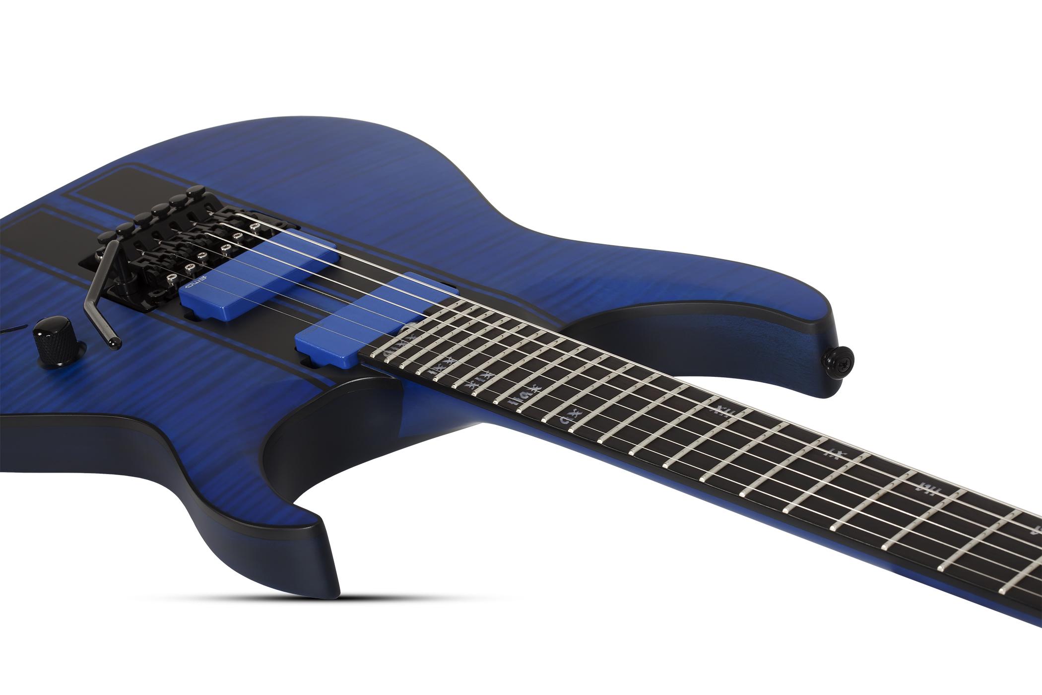 Schecter Banshee Gt Fr 2h Emg Eb - Satin Trans Blue - Str shape electric guitar - Variation 2