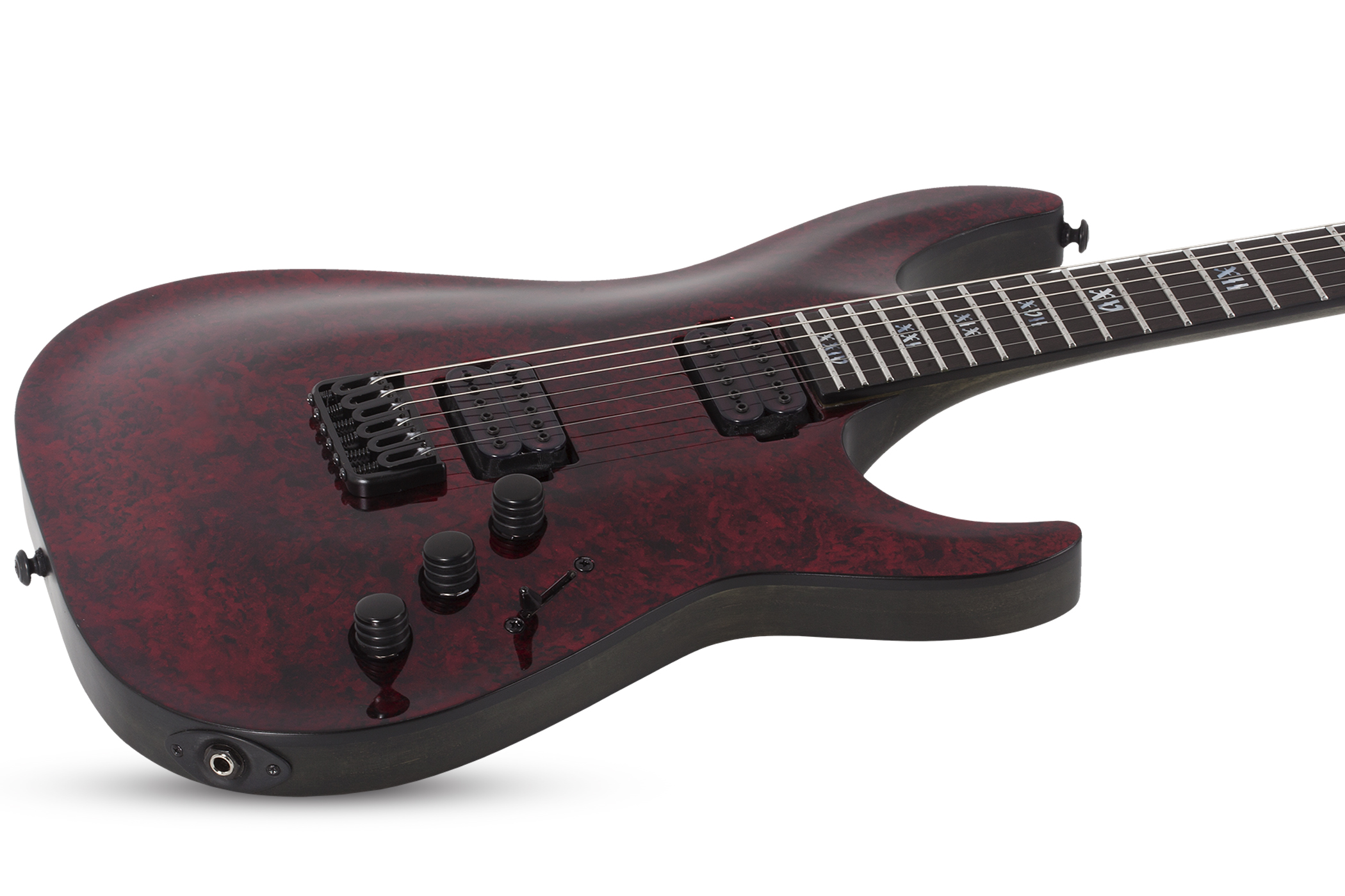 Schecter C-1 Apocalypse 2h Ht Eb - Red Reign - Double cut electric guitar - Variation 1