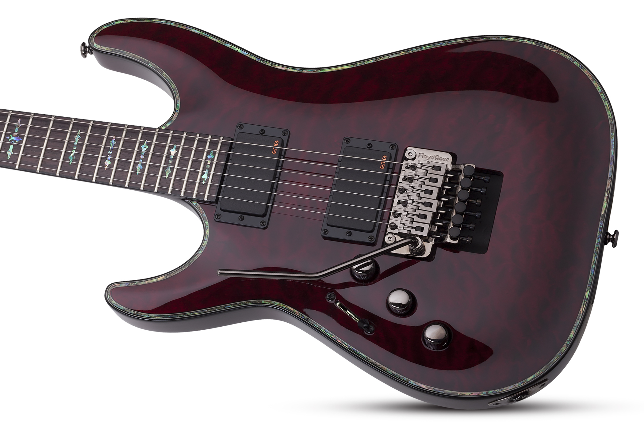 Schecter C-1 Fr Hellraiser Lh Gaucher 2h Emg Rw - Black Cherry - Left-handed electric guitar - Variation 1