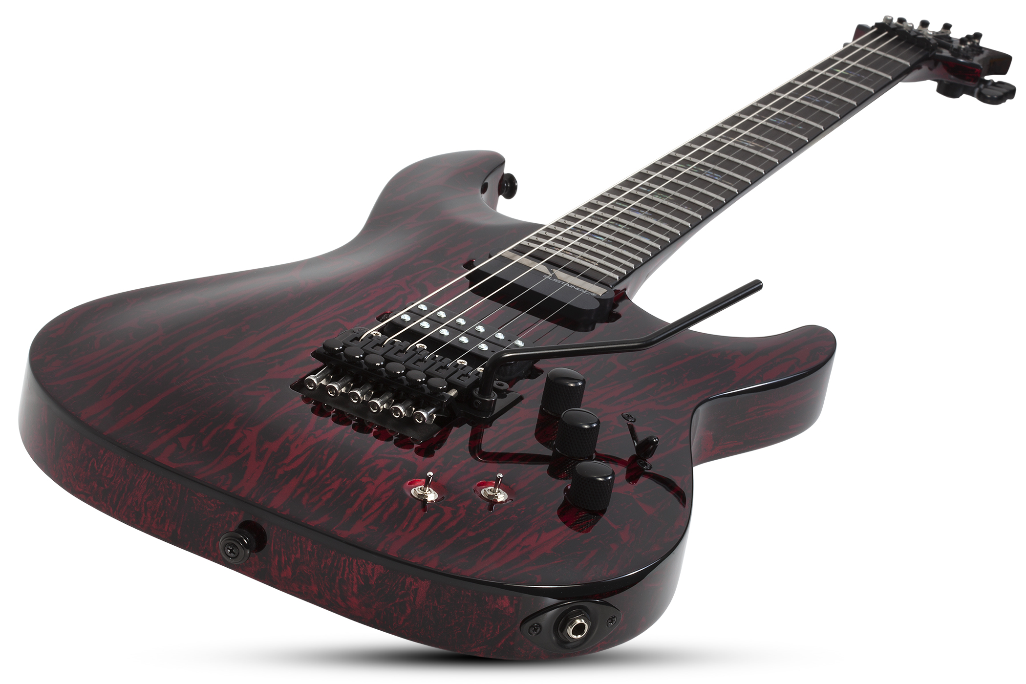 Schecter C-1 Fr  S Silver Mountain 2h Sustainiac Ht Eb - Blood Moon - Str shape electric guitar - Variation 1