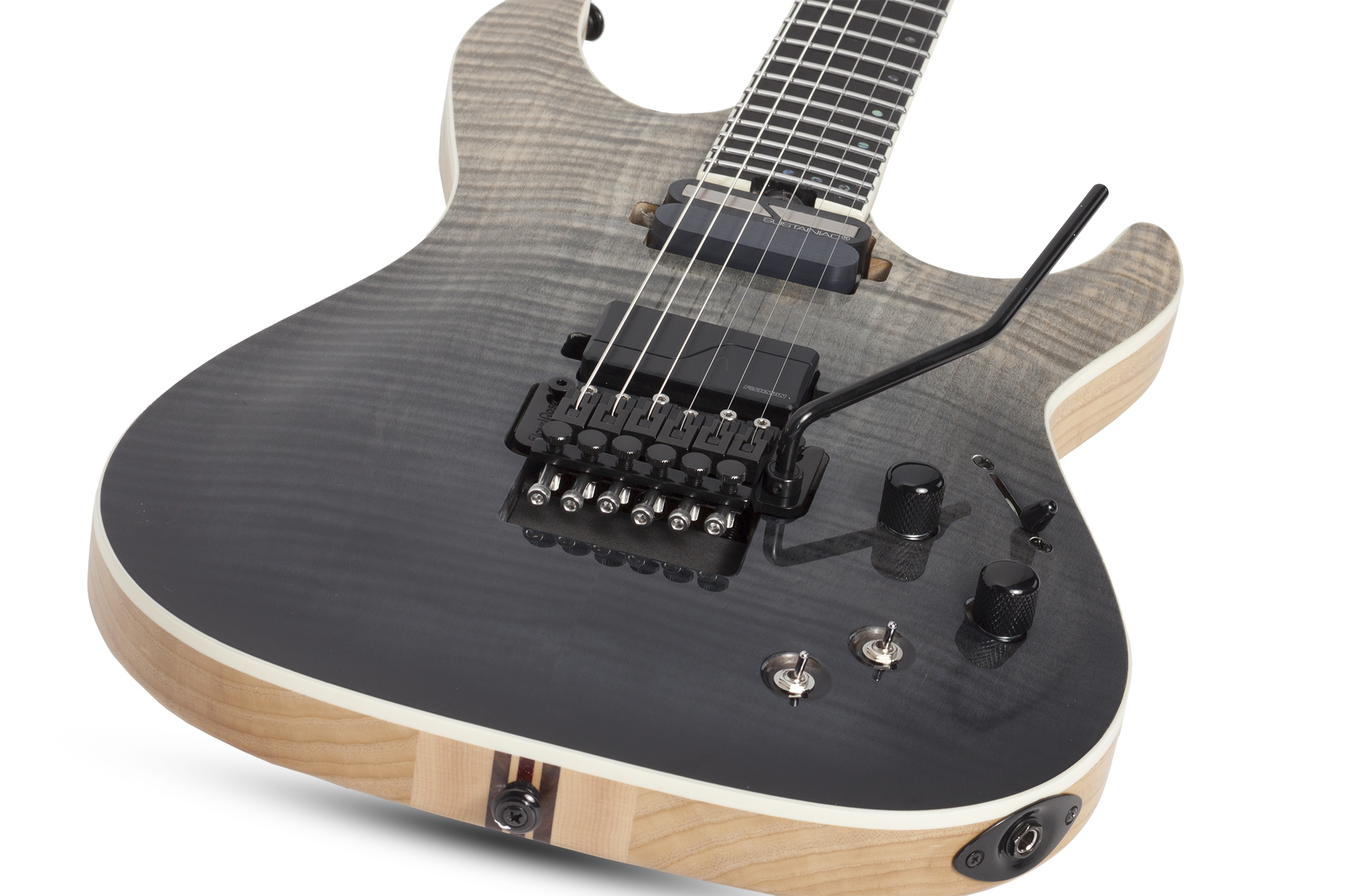 Schecter C-1 Fr S Sls Elite 2h Fishman Fluence Modern Sustainiac Eb - Black Fade Burst - Str shape electric guitar - Variation 1