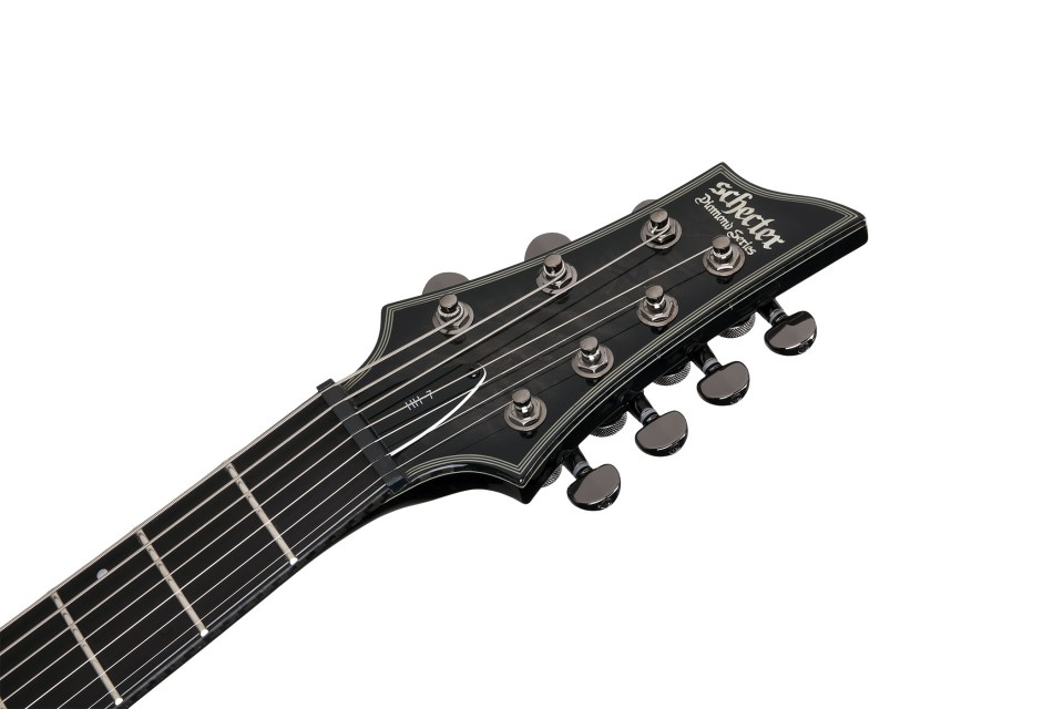 Schecter C-7 Hellraiser Hybrid 7c 2h Emg Ht - Trans Black Burst - 7 string electric guitar - Variation 4