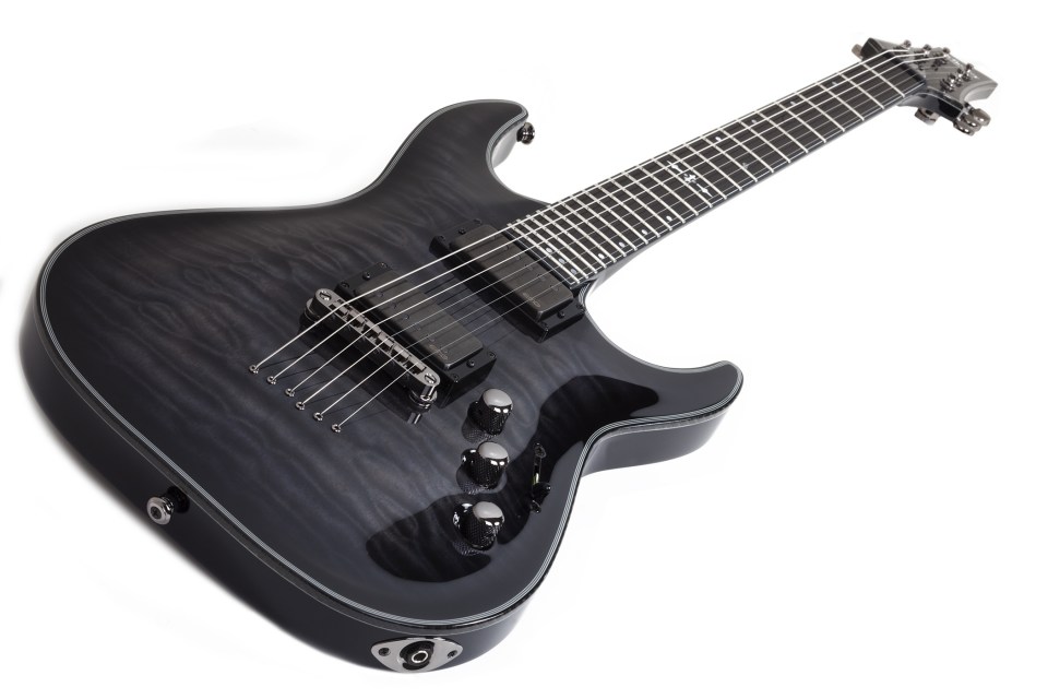 Schecter C-1 Hellraiser Hybrid 2h Emg Ht Eb - Trans. Black Burst - Str shape electric guitar - Variation 1