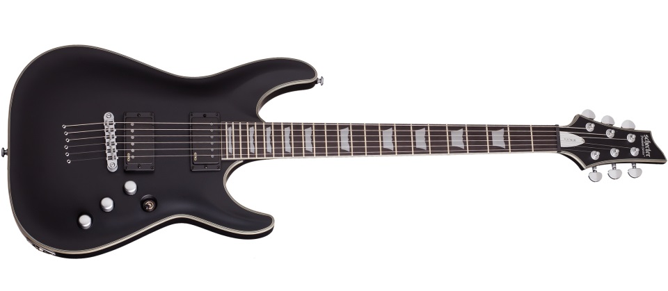 Schecter C-1 Platinum 2h Emg Ht Eb - Satin Black - Str shape electric guitar - Variation 1