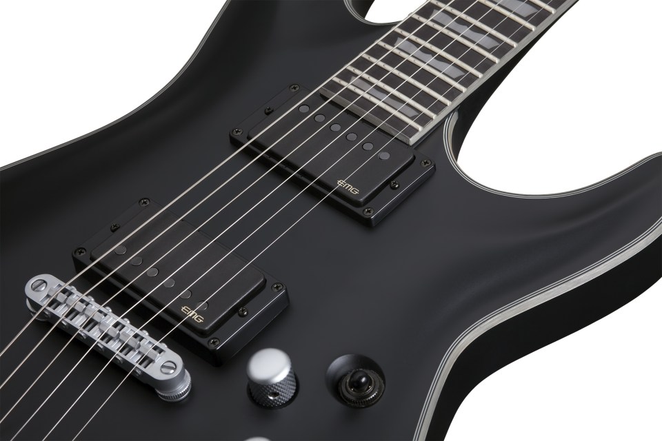 Schecter C-1 Platinum 2h Emg Ht Eb - Satin Black - Str shape electric guitar - Variation 2