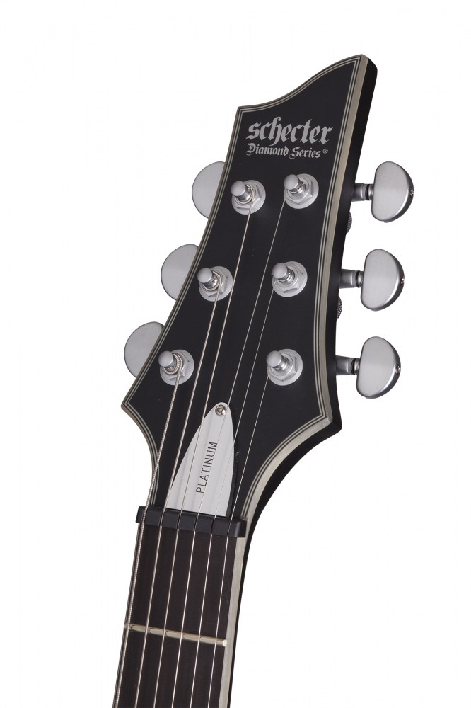 Schecter C-1 Platinum 2h Emg Ht Eb - Satin Black - Str shape electric guitar - Variation 3