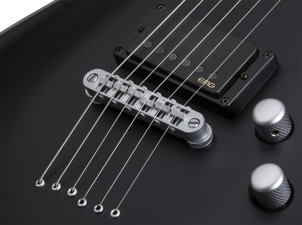 Schecter C-1 Platinum 2h Emg Ht Eb - Satin Black - Str shape electric guitar - Variation 6