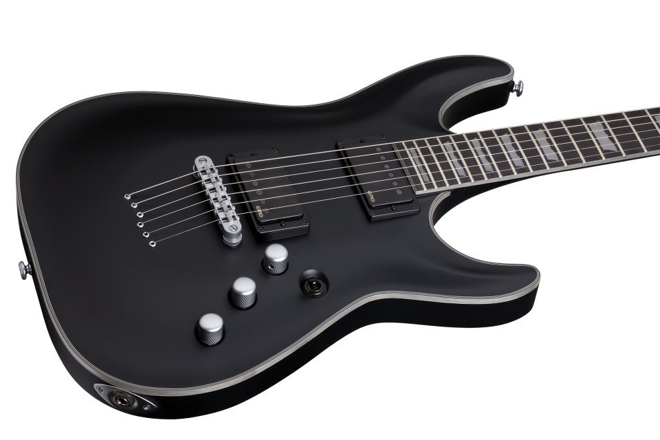 Schecter C-1 Platinum 2h Emg Ht Eb - Satin Black - Str shape electric guitar - Variation 7