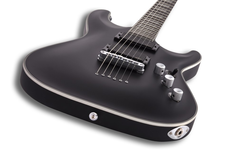 Schecter C-1 Platinum 2h Emg Ht Eb - Satin Black - Str shape electric guitar - Variation 8