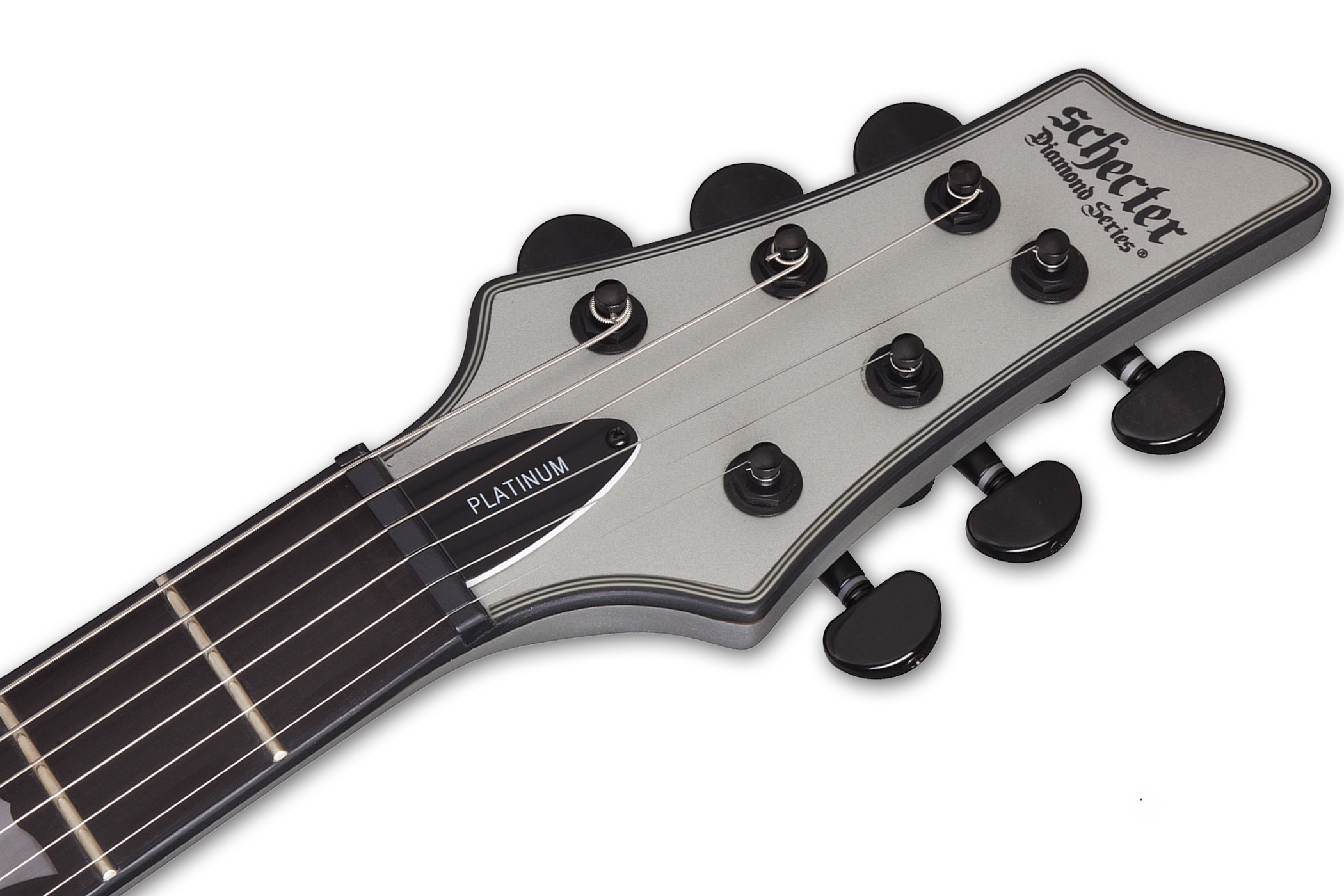 Schecter C-1 Platinum Hh Emg Ht Eb - Satin Silver - Str shape electric guitar - Variation 4