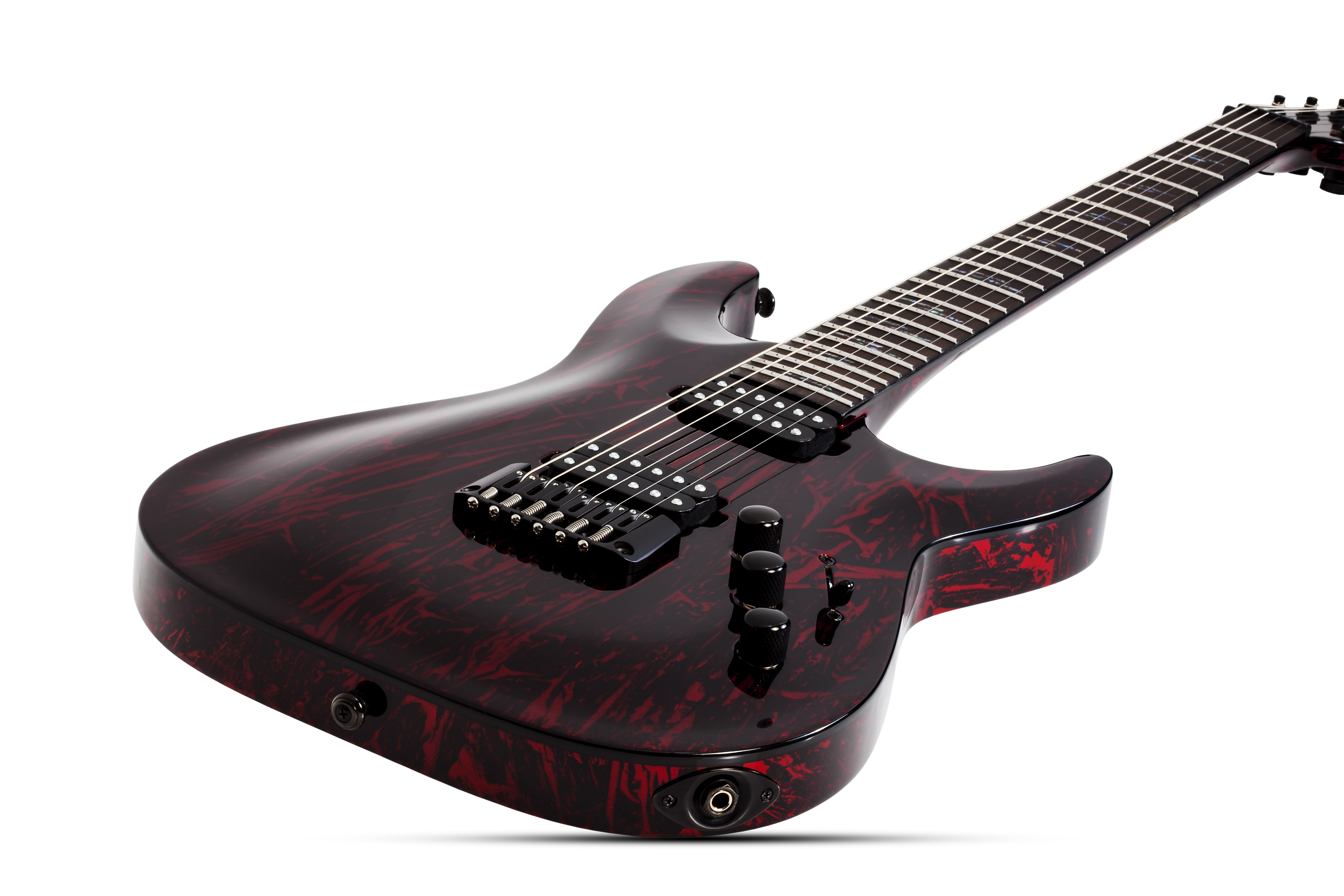 Schecter C-1 Silver Mountain 2h Ht Eb - Blood Moon - Str shape electric guitar - Variation 1