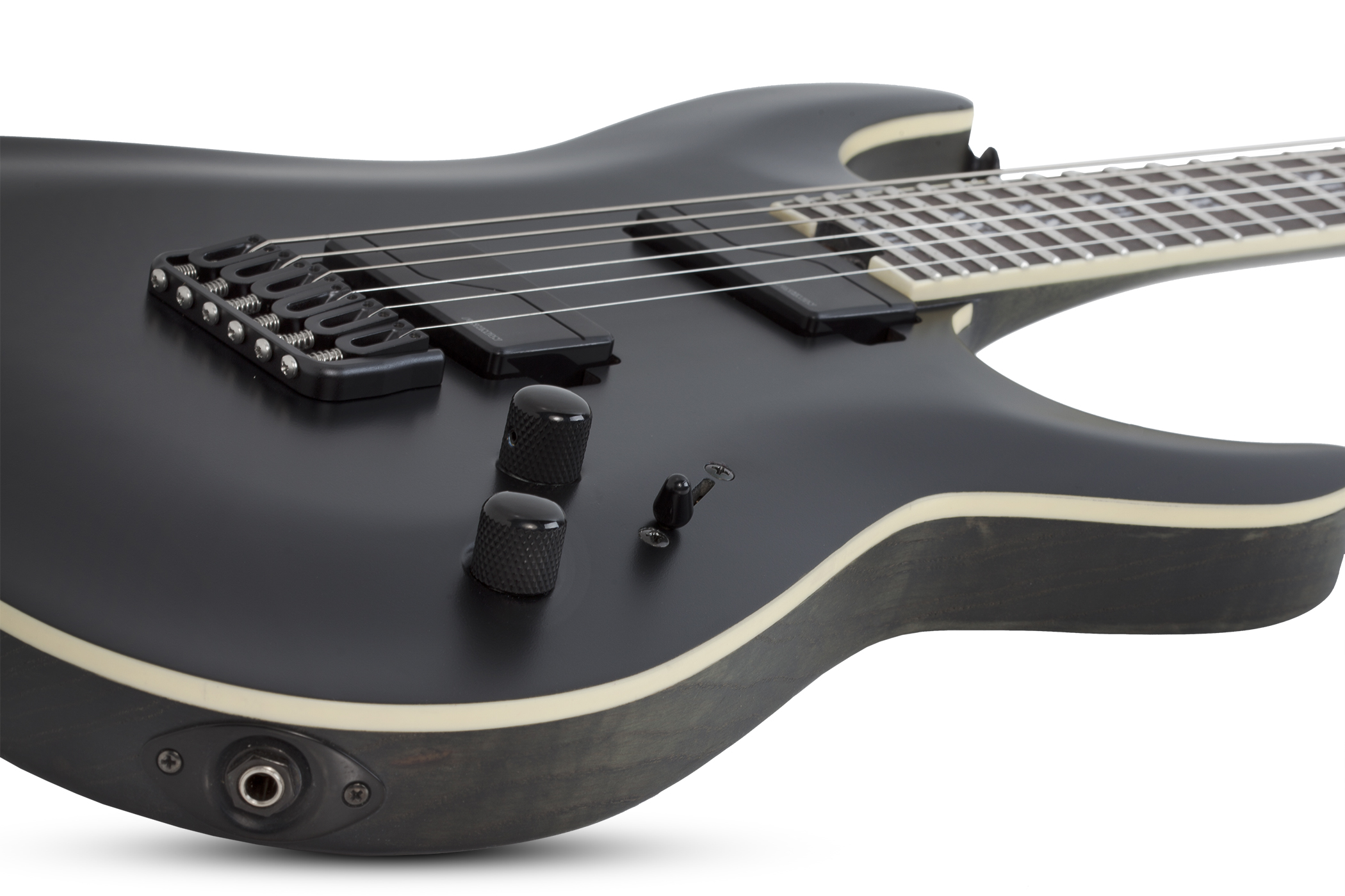 Schecter C-1 Sls Evil Twin 2h Fishman Ht Eb - Satin Black - Str shape electric guitar - Variation 1