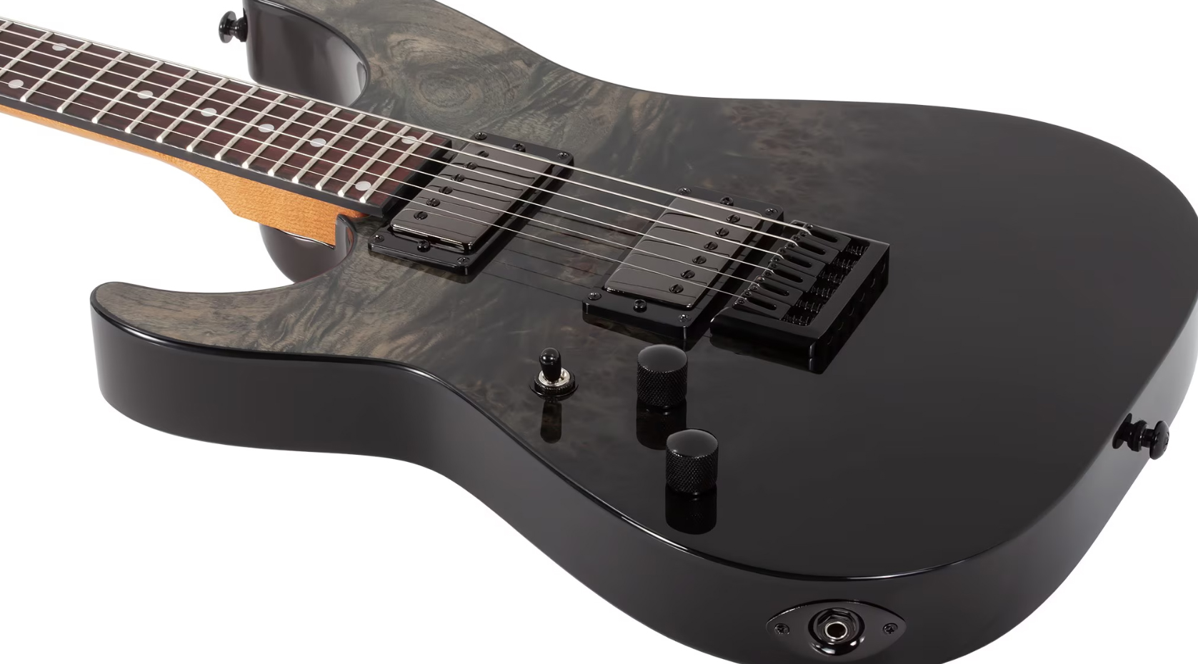 Schecter C-1 Standard Lh Gaucher 2h Ht Rw - Black Fade Burst Burl - Str shape electric guitar - Variation 1