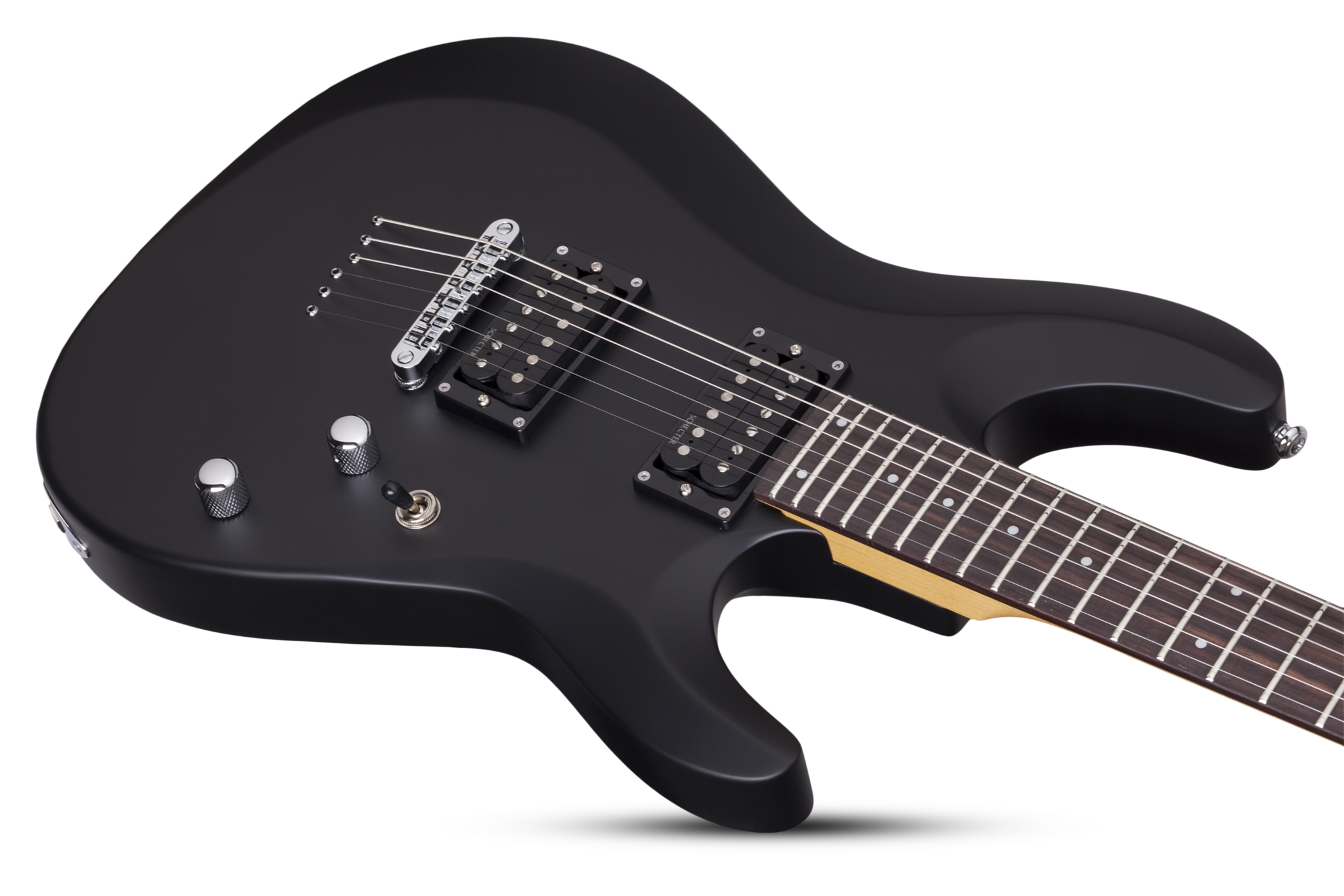 Schecter C-6 Deluxe 2h Ht Rw - Satin Black - Str shape electric guitar - Variation 2