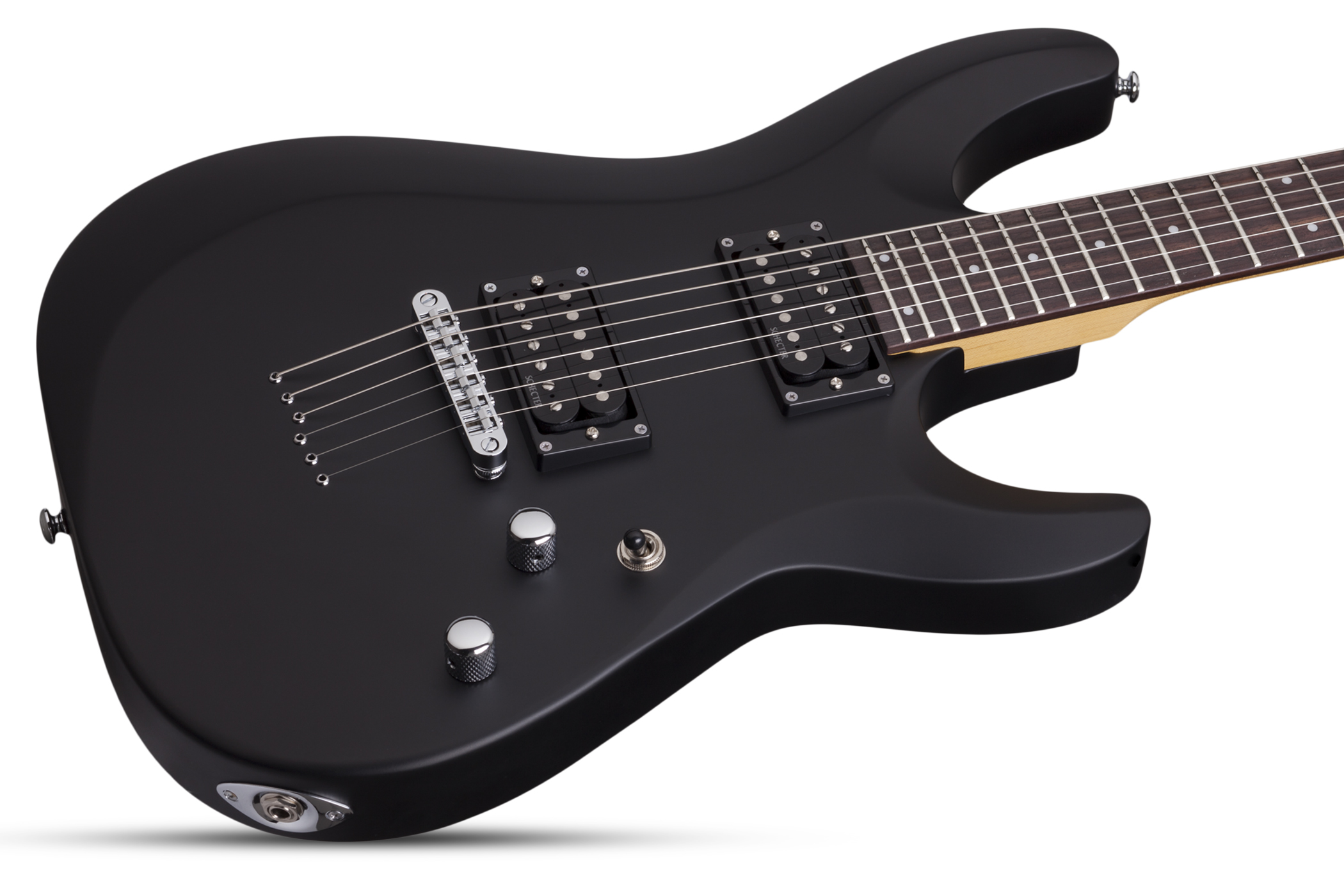 Schecter C-6 Deluxe 2h Ht Rw - Satin Black - Str shape electric guitar - Variation 3