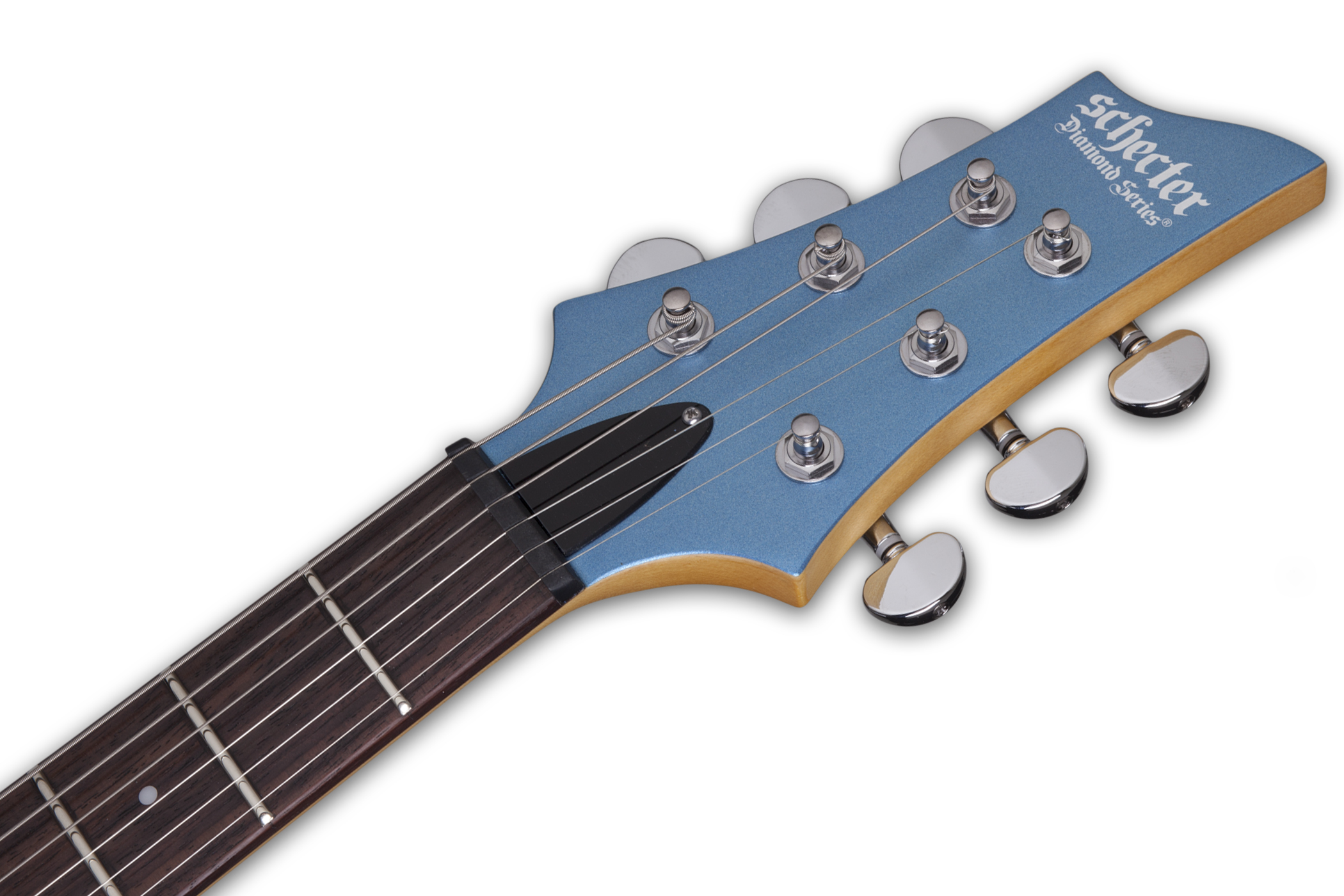 Schecter C-6 Deluxe 2h Ht Rw - Satin Metallic Light Blue - Double cut electric guitar - Variation 5