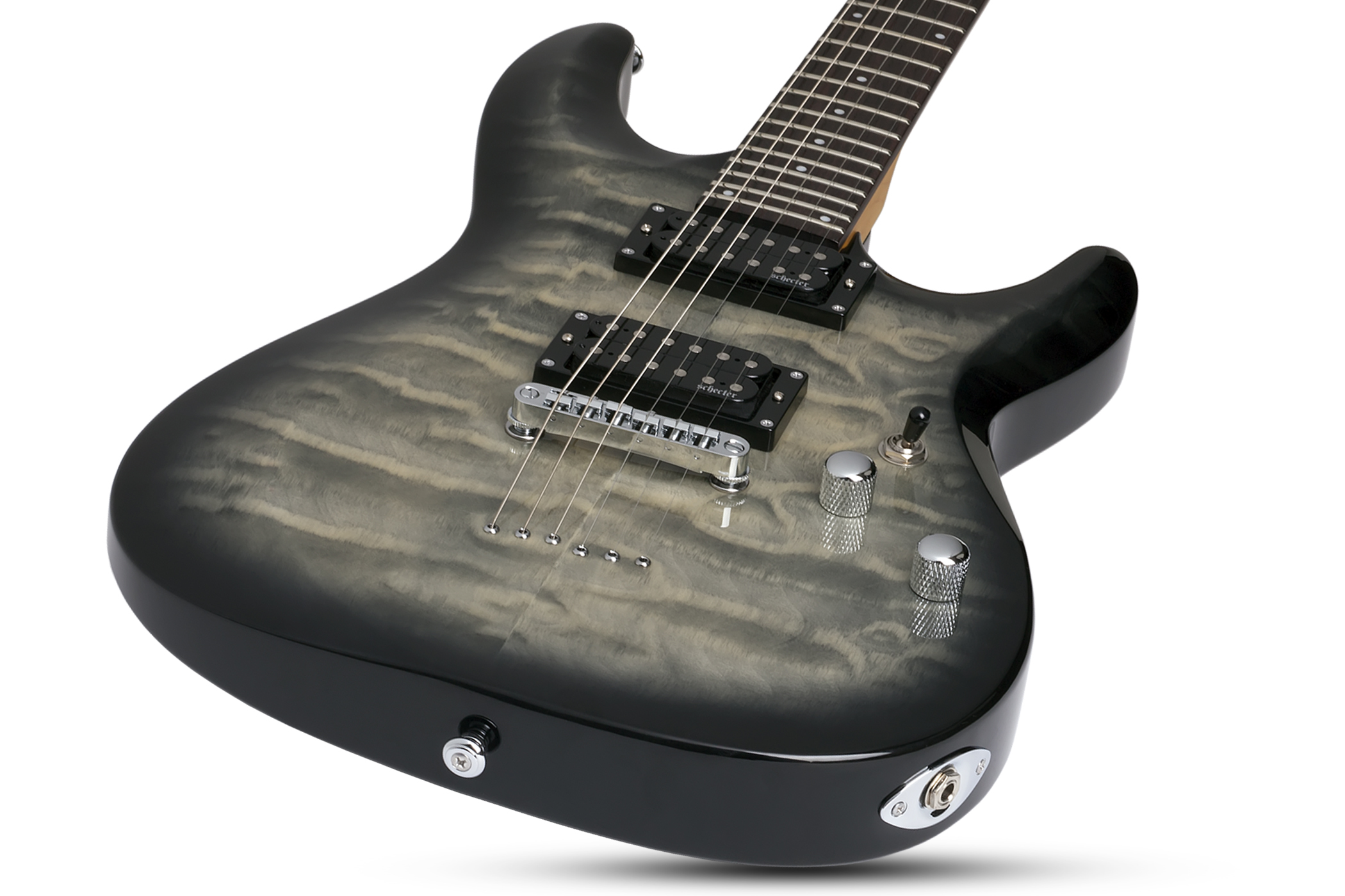 Schecter C-6 Plus 2h Ht Rw - Charcoal Burst - Double cut electric guitar - Variation 1