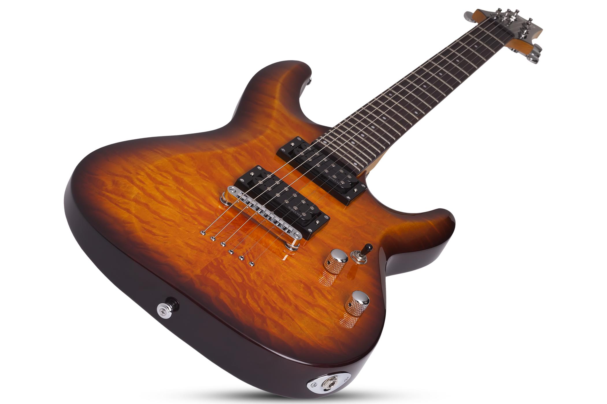 Schecter C-6 Plus 2h Ht Rw - Vintage Sunburst - Double cut electric guitar - Variation 2