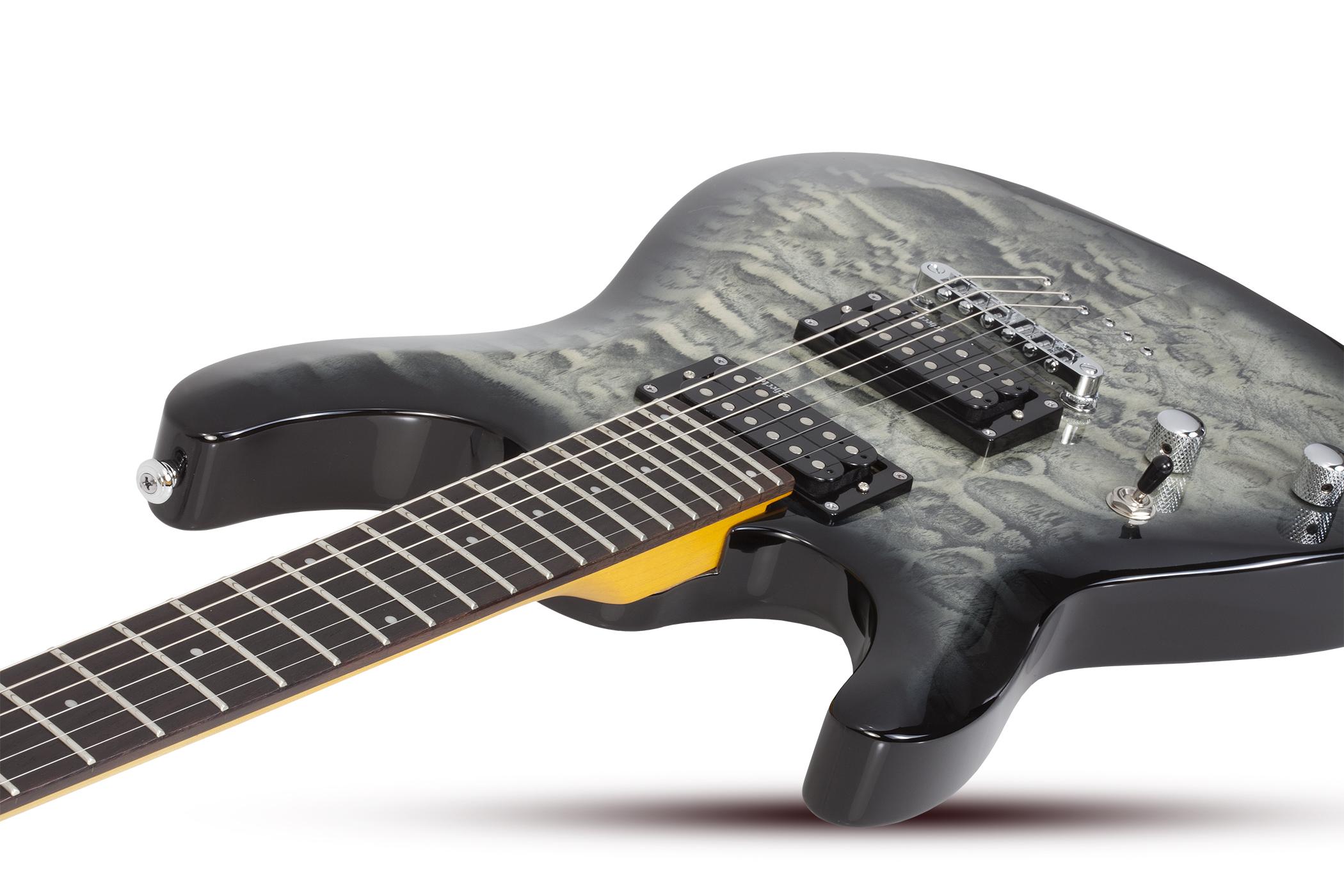 Schecter C-6 Plus Lh Gaucher 2h Ht Rw - Charcoal Burst - Left-handed electric guitar - Variation 3