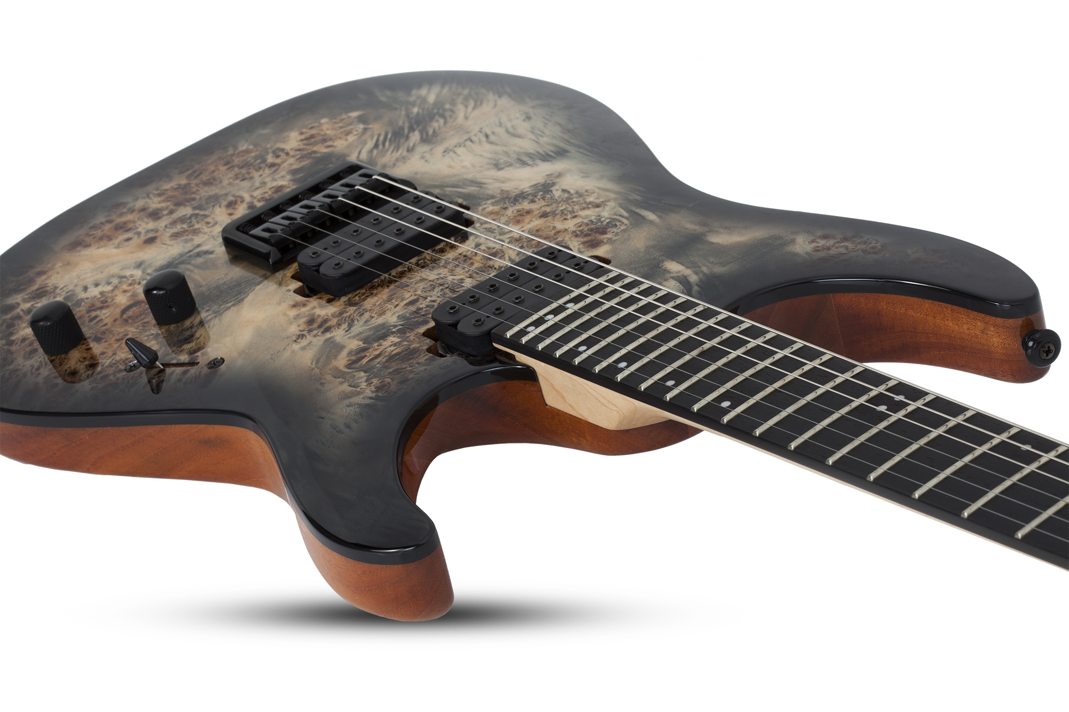 Schecter C-6 Pro 2h Ht Wen - Charcoal Burst - Double cut electric guitar - Variation 1