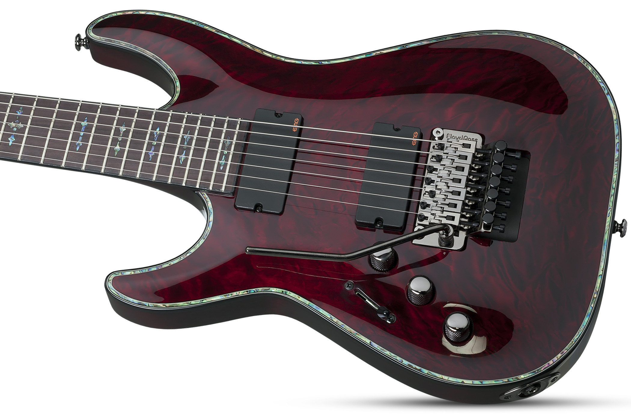 Schecter C-7 Fr Lh Hellraiser 7c Gaucher 2h Emg Rw - Black Cherry - Left-handed electric guitar - Variation 1