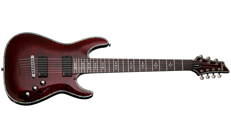 Schecter C-7 Hellraiser 7c 2h Emg Ht Rw - Black Cherry Gloss - 7 string electric guitar - Variation 2