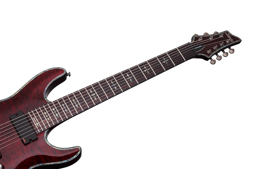 Schecter C-7 Hellraiser 7c 2h Emg Ht Rw - Black Cherry Gloss - 7 string electric guitar - Variation 4