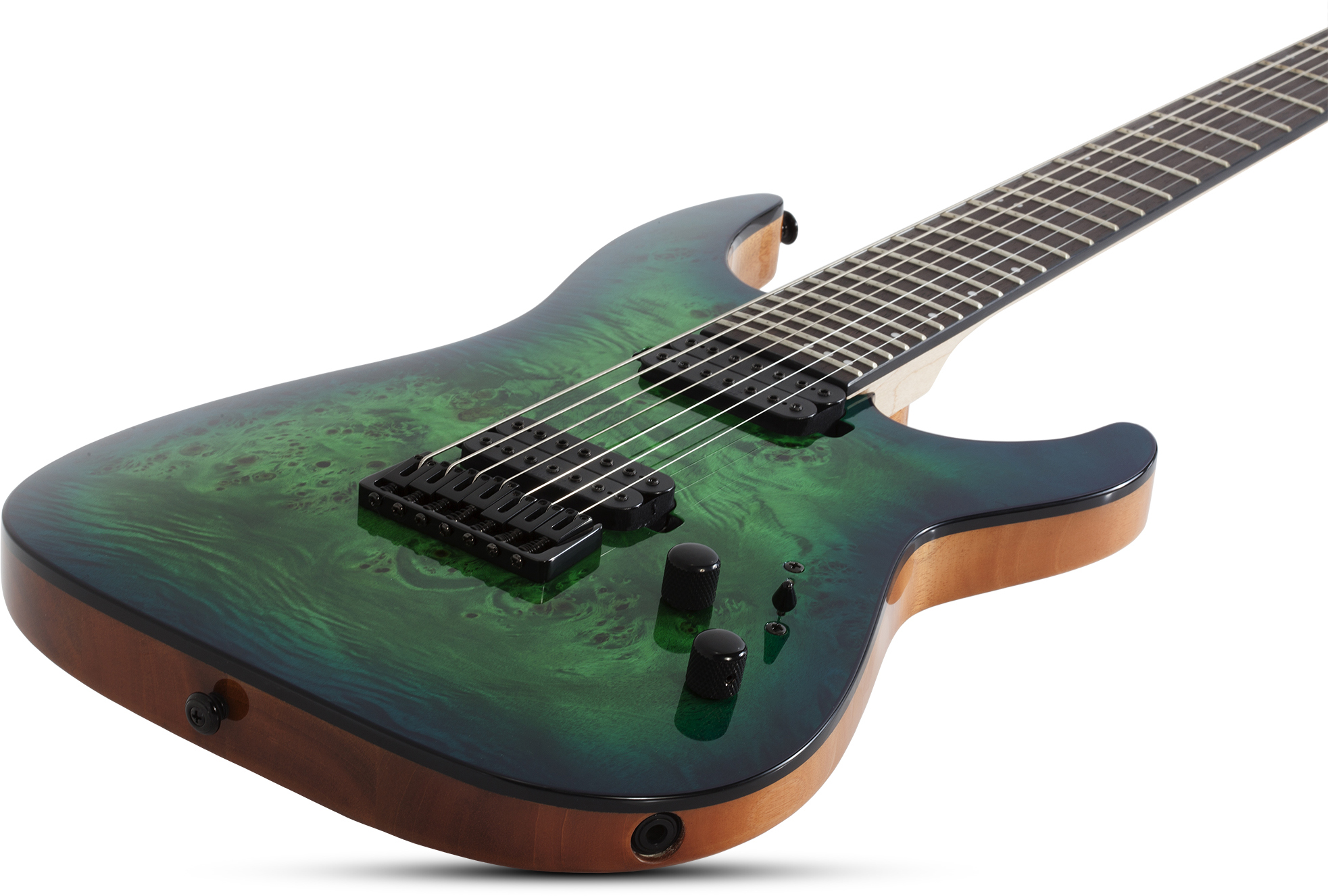 Schecter C-7 Pro 7c 2h Ht Wen - Aqua Burst - 7 string electric guitar - Variation 1