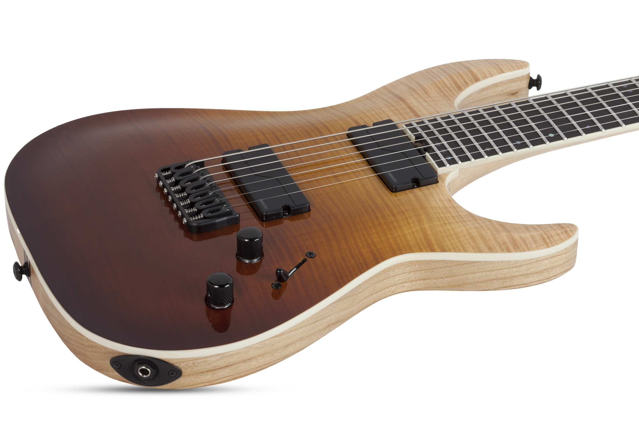 Schecter C-7 Sls Elite 2h Fishman Ht Eb - Antique Fade Burst - 7 string electric guitar - Variation 2