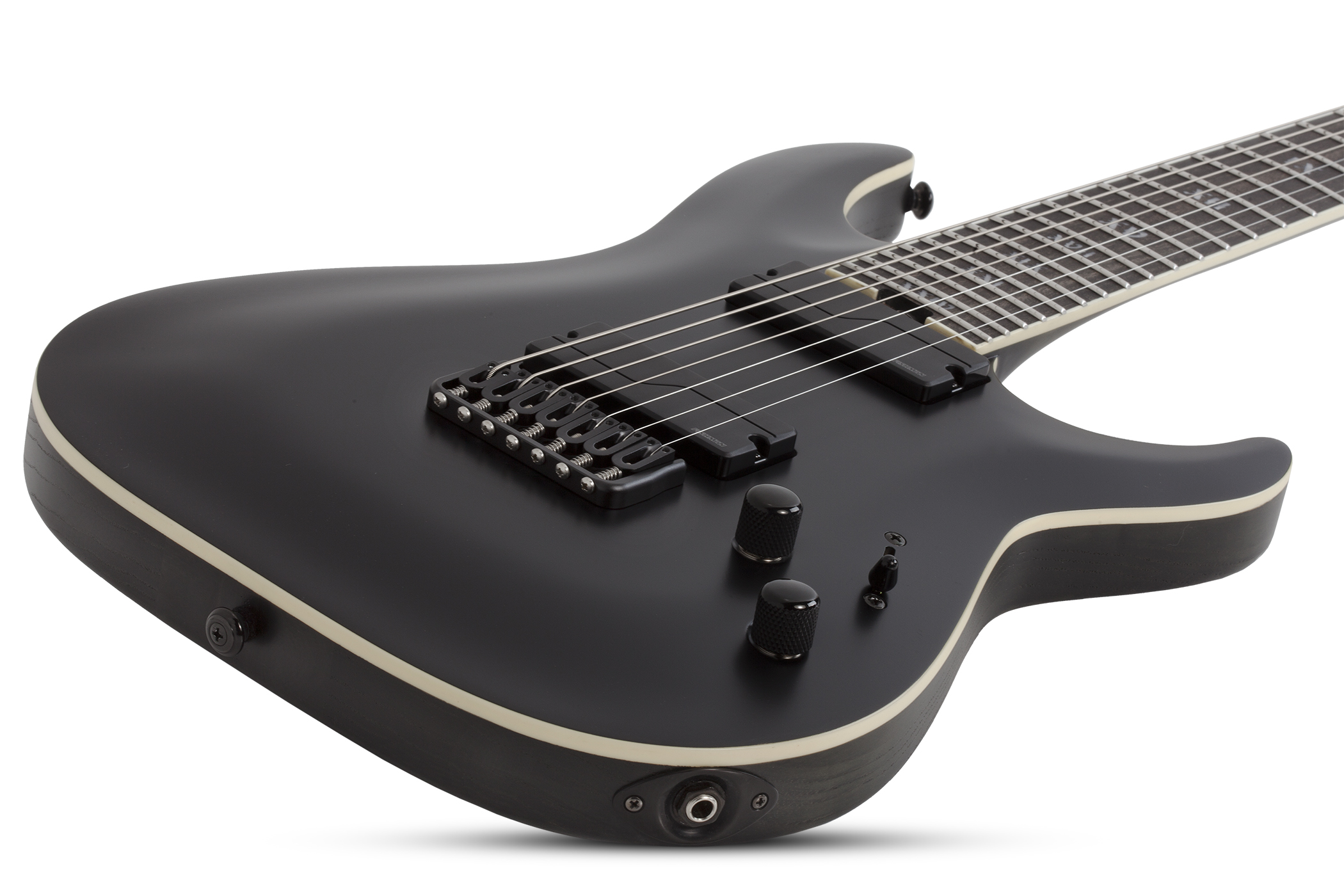 Schecter C-7 Sls Evil Twin 7c 2h Fishman Ht Eb - Satin Black - 7 string electric guitar - Variation 1