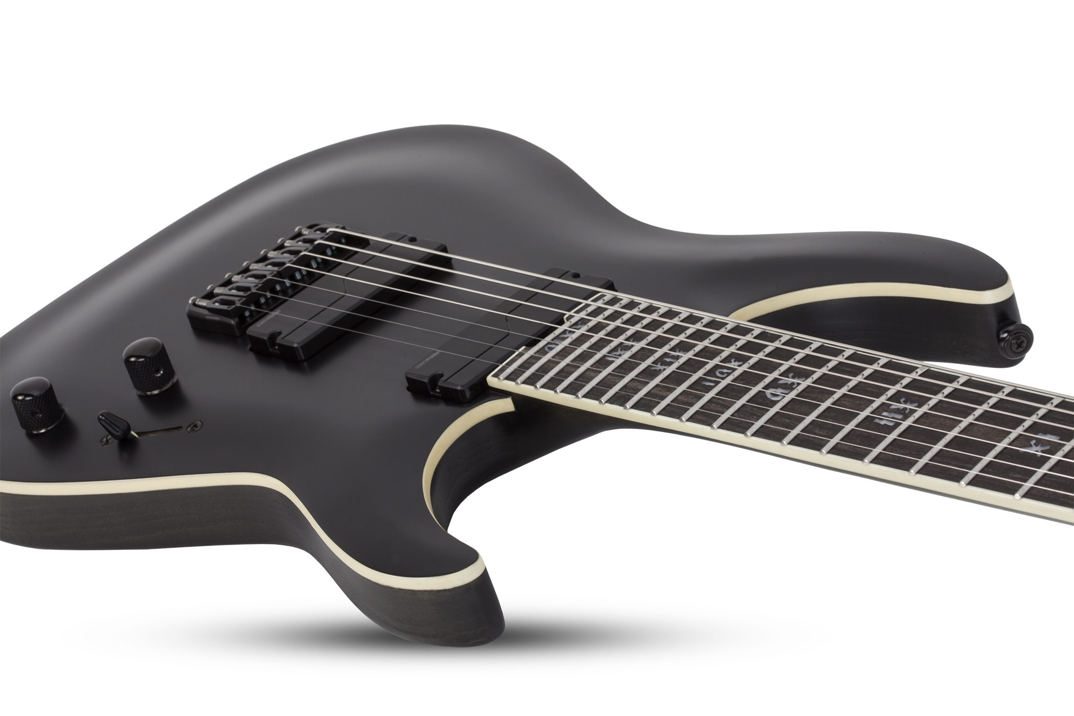 Schecter C-7 Sls Evil Twin 7c 2h Fishman Ht Eb - Satin Black - 7 string electric guitar - Variation 2