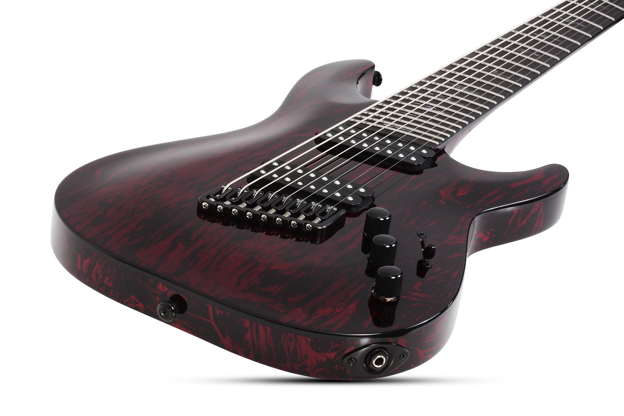Schecter C-8 Multiscale Silver Mountain 8c Baryton 2h Ht Eb - Blood Moon - 8 and 9 string electric guitar - Variation 1