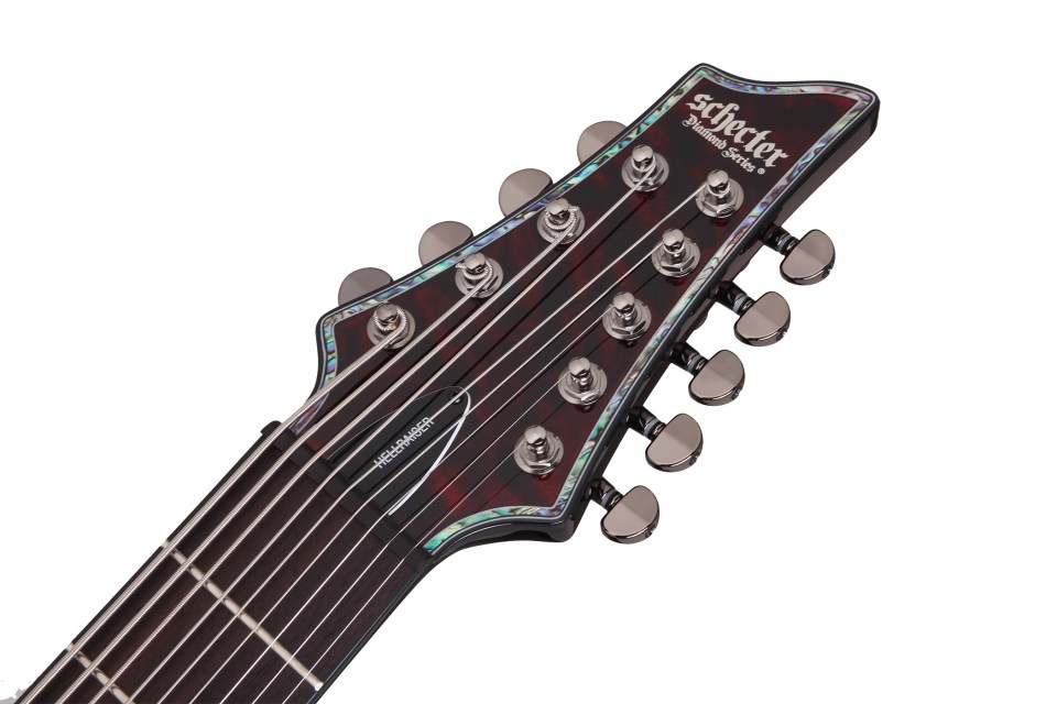 Hellraiser C 9 black cherry 8 and 9 string electric guitar Schecter