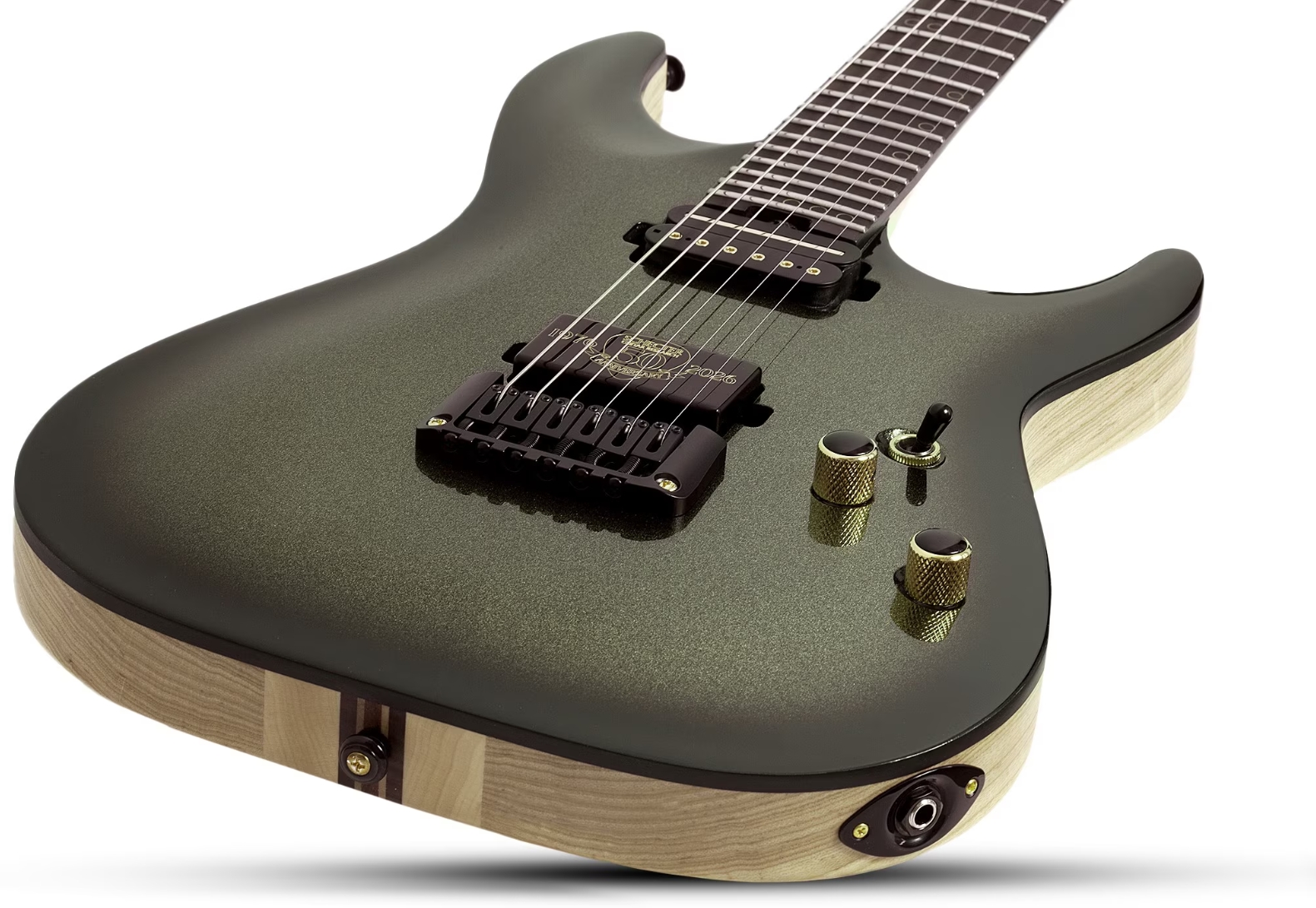Schecter C1 50th Ann. 2h Ht Eb - 50th Gold Burst - Metal electric guitar - Variation 2
