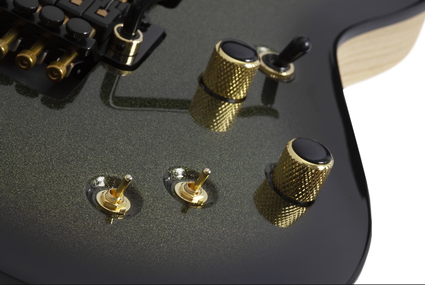 Schecter C1 Fr-s 50th Ann. 2h Sustainiac Fr Eb - 50th Gold Burst - Metal electric guitar - Variation 4