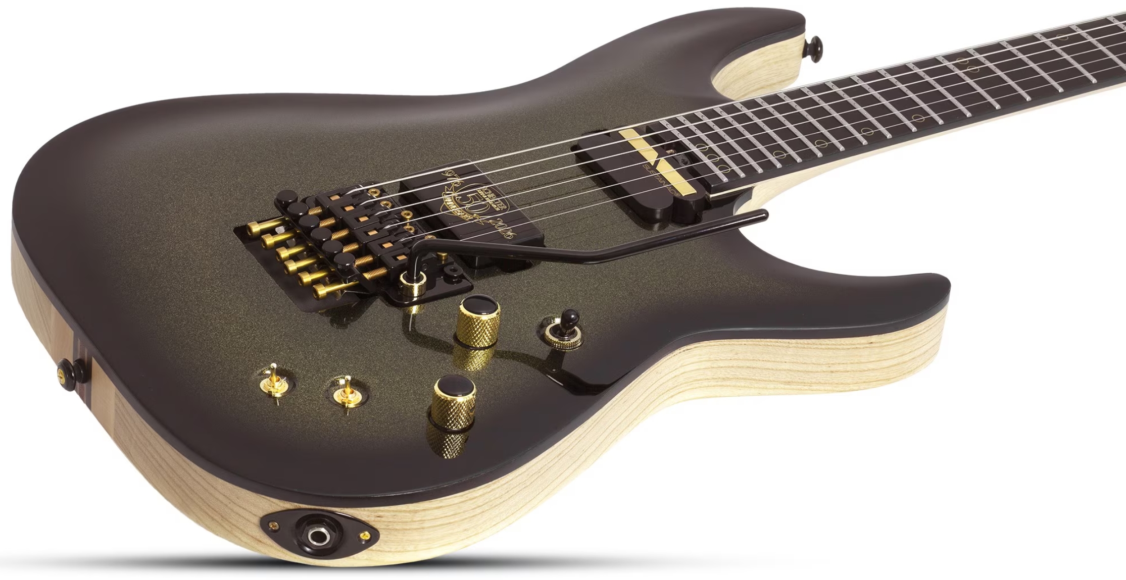 Schecter C1 Fr-s 50th Ann. Lh 2h Sustainiac Eb - 50th Gold Burst - Metal electric guitar - Variation 2