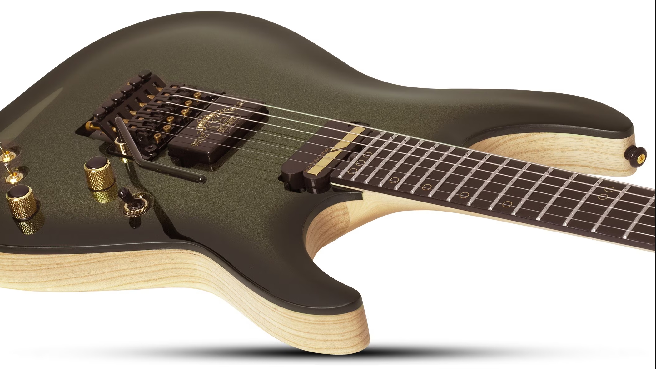 Schecter C1 Fr-s 50th Ann. Lh 2h Sustainiac Eb - 50th Gold Burst - Metal electric guitar - Variation 3